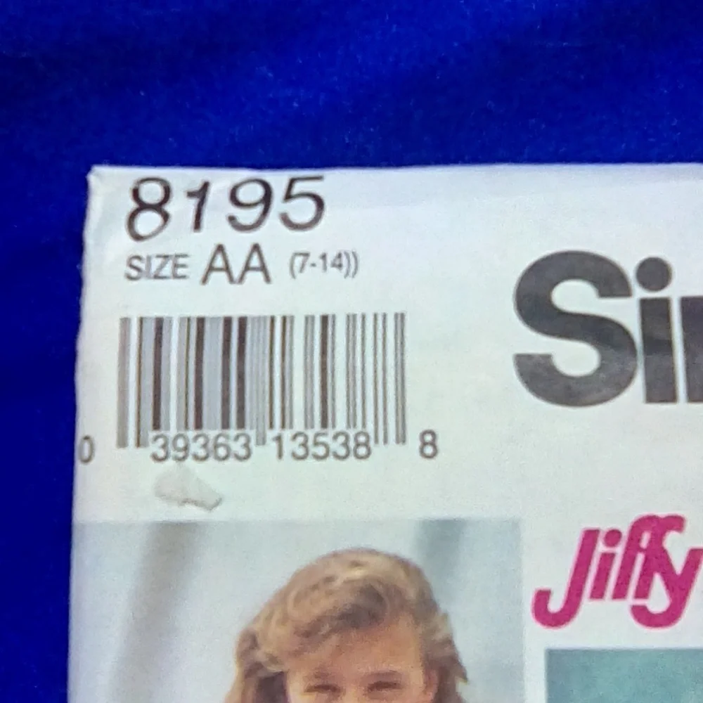 Simplicity 8195 Jiffy Wardrobe girls Sz 7-14